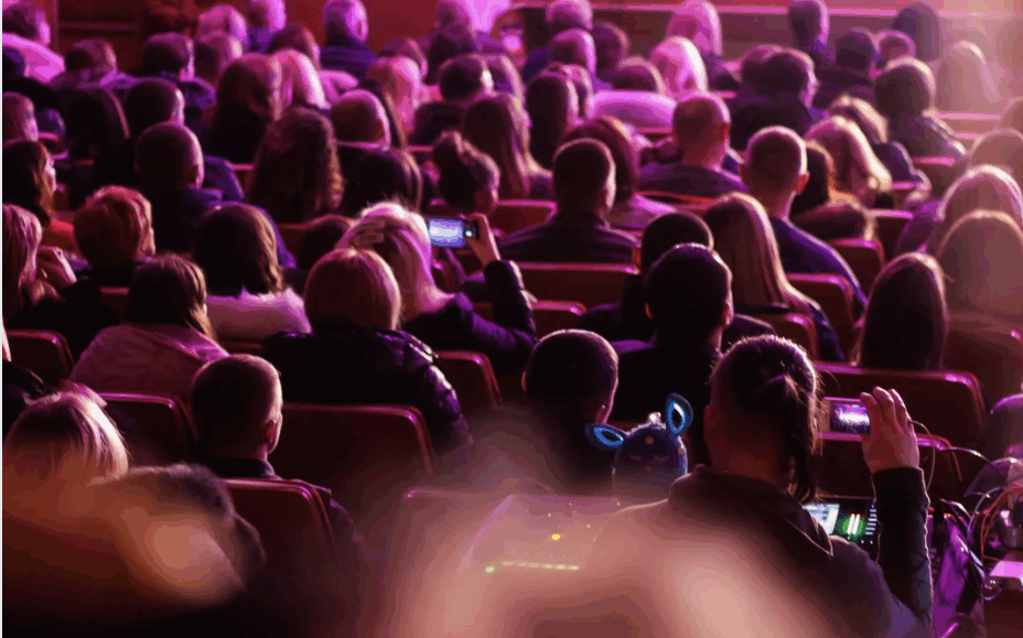 crowd watching a theater or concert
